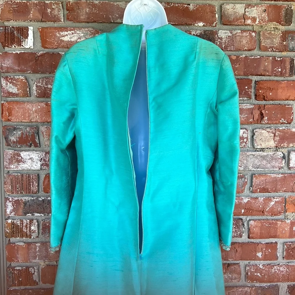Gus Mayer teal vintage dress size 14 - Picture 4 of 13